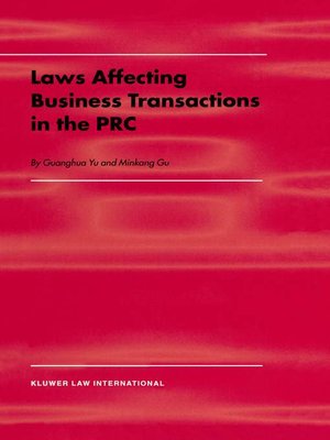 cover image of Laws Affecting Business Transactions in the PRC